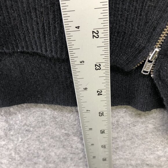 Aqua 100% Cashmere Sweater Womens XS V-Neck Oversized Side Zip Slouchy - Picture 9 of 10